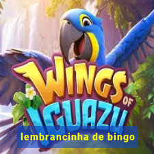 lembrancinha de bingo